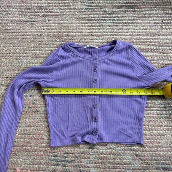 Reformation Purple Ribbed Cardigan - Picture 9 of 10